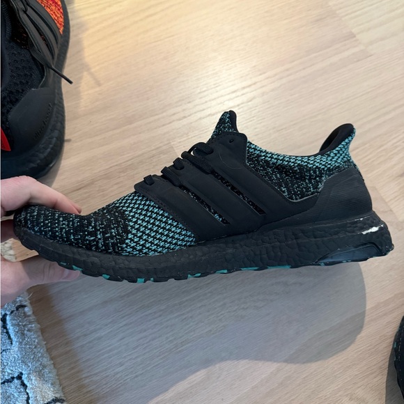 Adidas UltraBoost Men’s 11.5 Black Teal Running Shoes - Picture 10 of 13